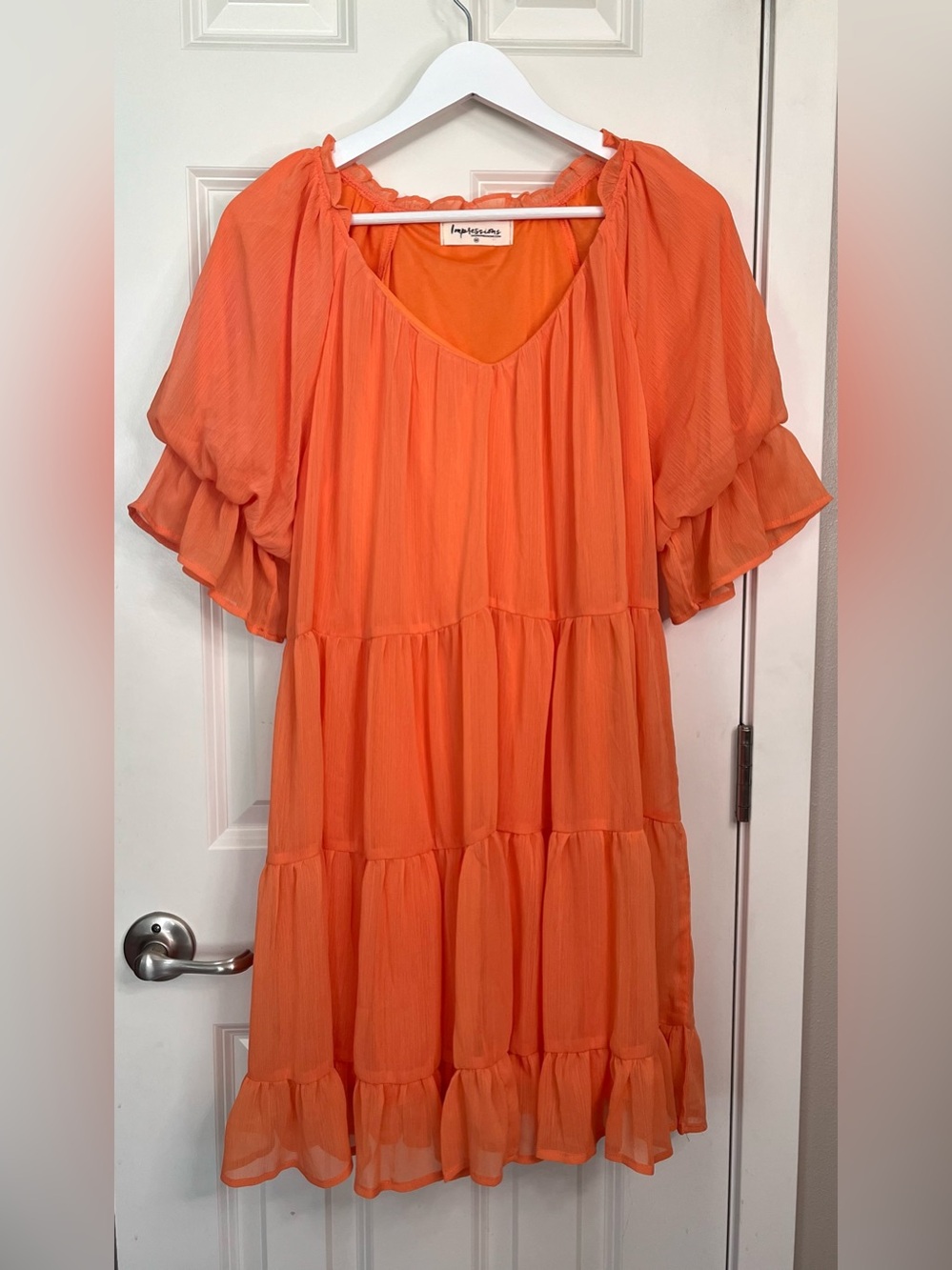 Impressions Tiered Ruffle Mini Dress